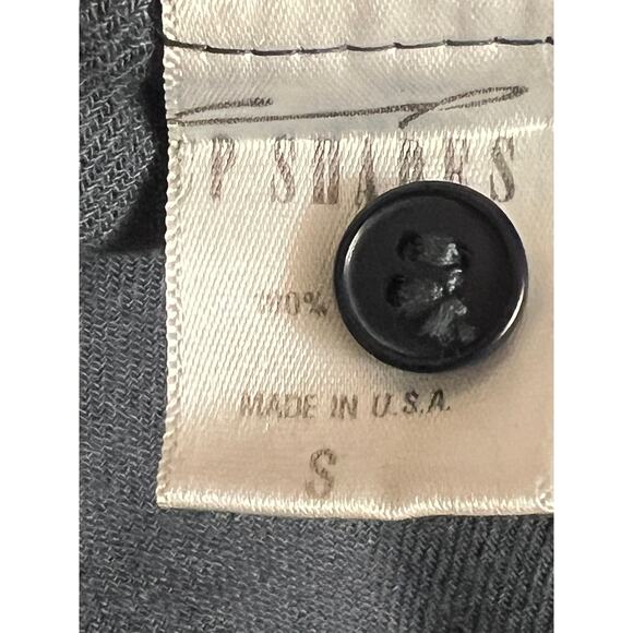 CP Shades Annette Tunic Long Sleeves S Tuxedo Pleated Six Button Front Placket - Picture 10 of 11